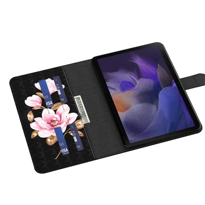 Κάλυμμα Samsung Galaxy Tab A8 (2021) Faux Leather Tree Blossoms